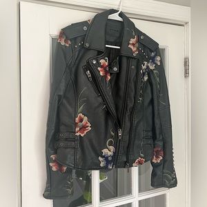 Blank NYC Floral Vegan Leather Jacket